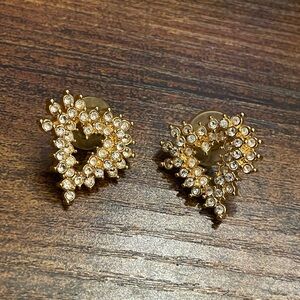 Heart Shaped Crystal Earrings